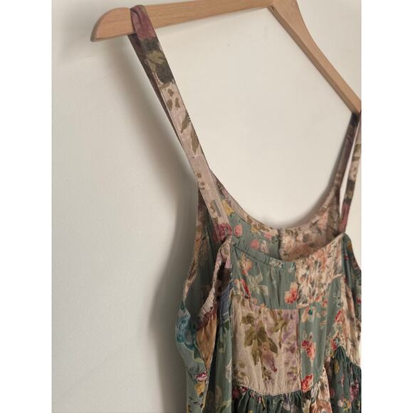 Floral Patchwork Handmade Tiered Sundress - Multicolor, US S - Picture 5 of 5